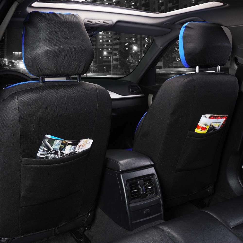 Чехлы на автомобильные сиденья, универсальная передняя защита для кошачьего сиденья, задняя часть с карманной подушкой безопасности, совместимая