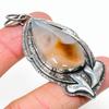Natural Montana Agate Gemstone 925 Sterling Silver Gift Pendant 2.68" L2m29