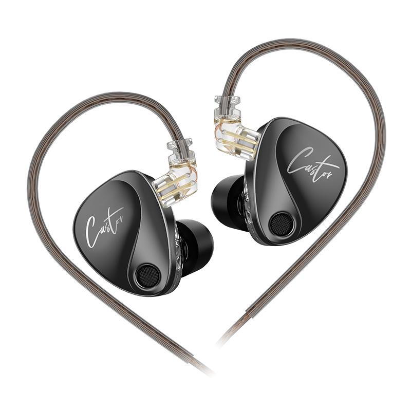 KZ Castor Внутриканальные HiFi Наушники 2 Динамических Высококлассные Регулируемые Арматурные Наушники Мониторные Проводные Наушники С Микрофоном Вкладыши