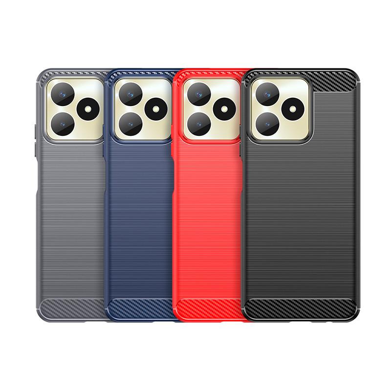 Для чехла Realme C51 Чехол Realme C51 C53 C55 Противоскользящие чехлы Ударопрочный Силиконовый Мягкий ТПУ Защитная Задняя Крышка для Телефона Realme C51