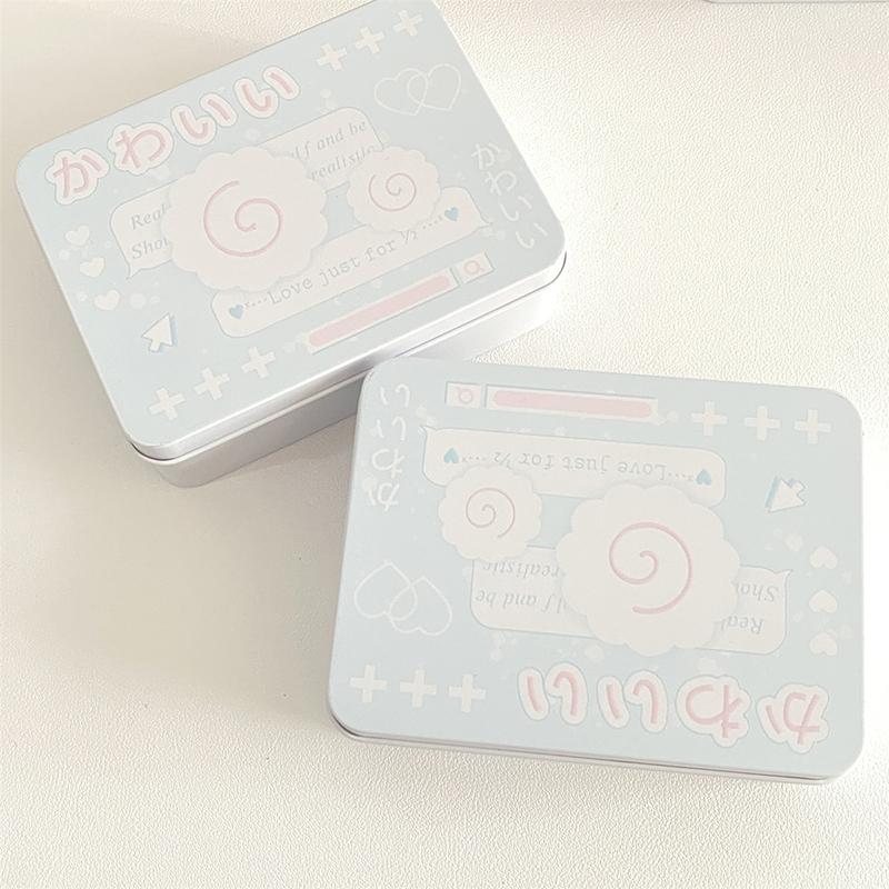 Жестяная коробка для хранения фотографий из мультфильмов Жестяная коробка для хранения небольших карточек Банки для монет Серьги Чехол для наушников Коробки для сбора ювелирных изделий