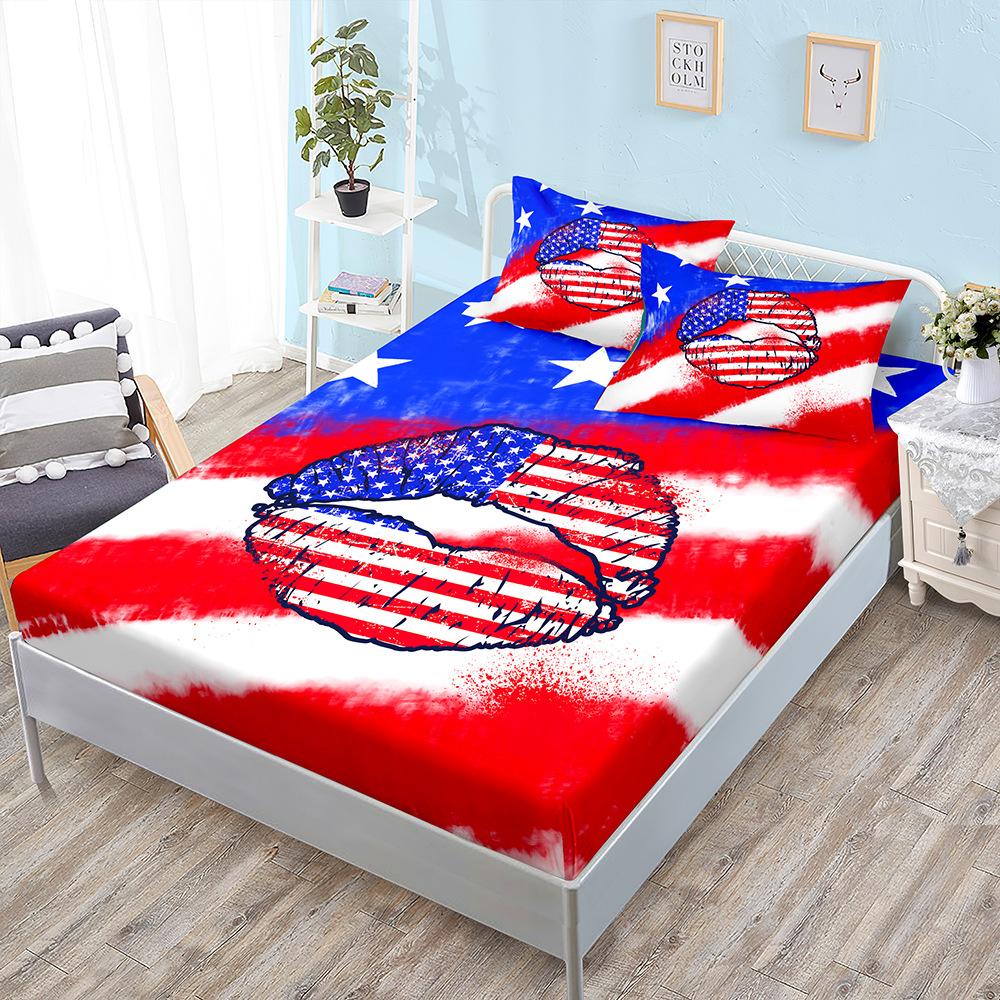 Stars And Stripes Aircraft Mattress Three-Piece Set Mattress Mattress Protective Cover Sheets All Inclusive