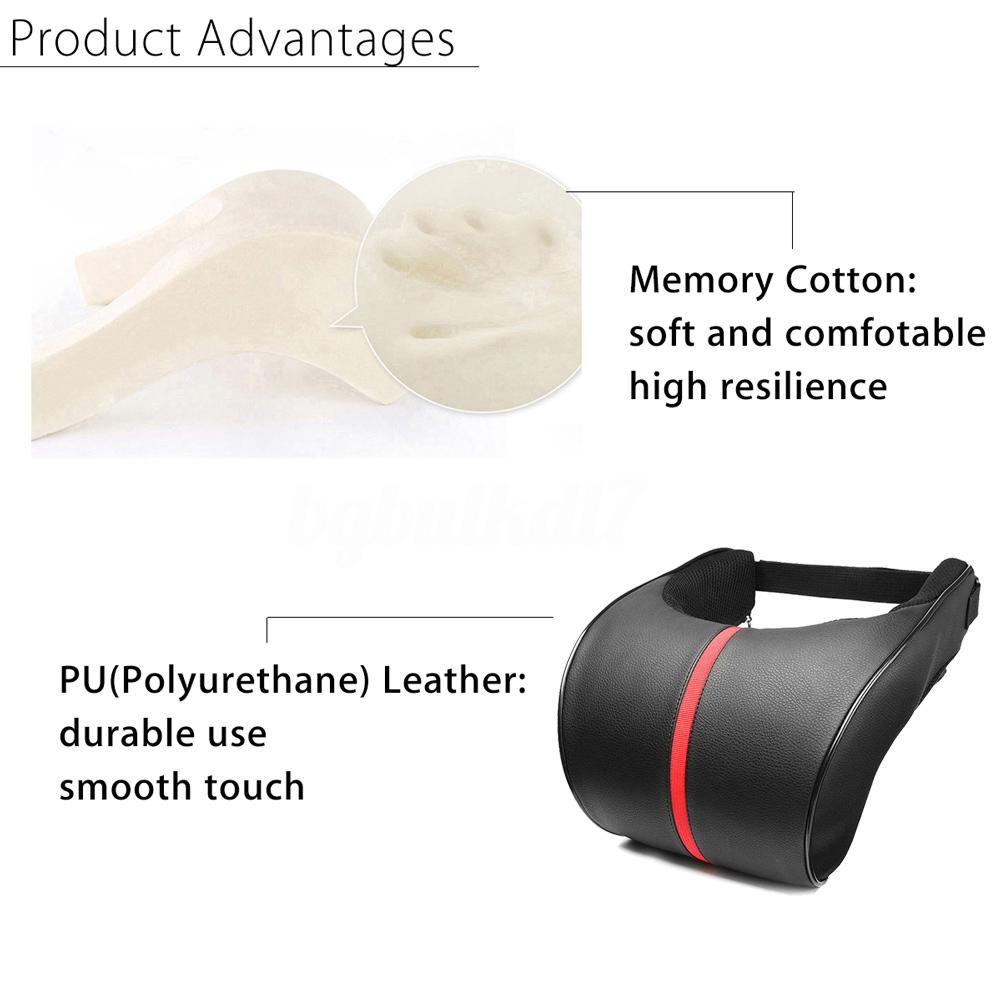 SEAMETAL Подушка для шеи автомобиля Подушка из пены с памятью 1 шт. PU кожа Автомобиль Автосиденье Подголовник