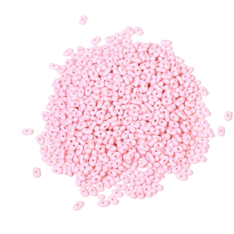 Solid Color 4x6mm Acrylic Rice Peanut Spacer Beads for DIY Bracelets and Hair Accessories