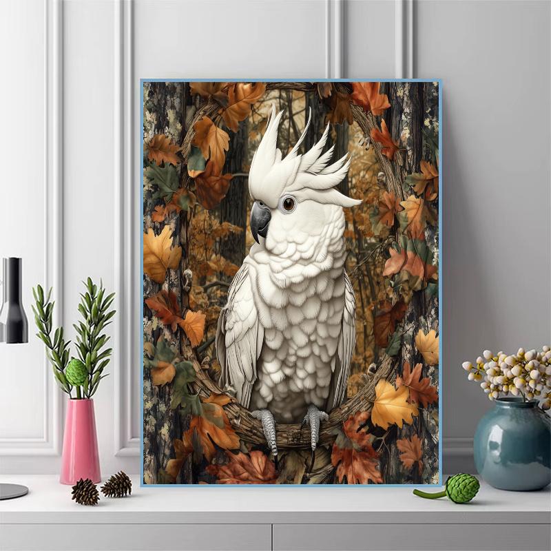 Cockatoo Pattern 3pcs 100% Round Full Drill 5D DIY Diamond Painting Embroidery Cross Stitch Rhinestone Décor
