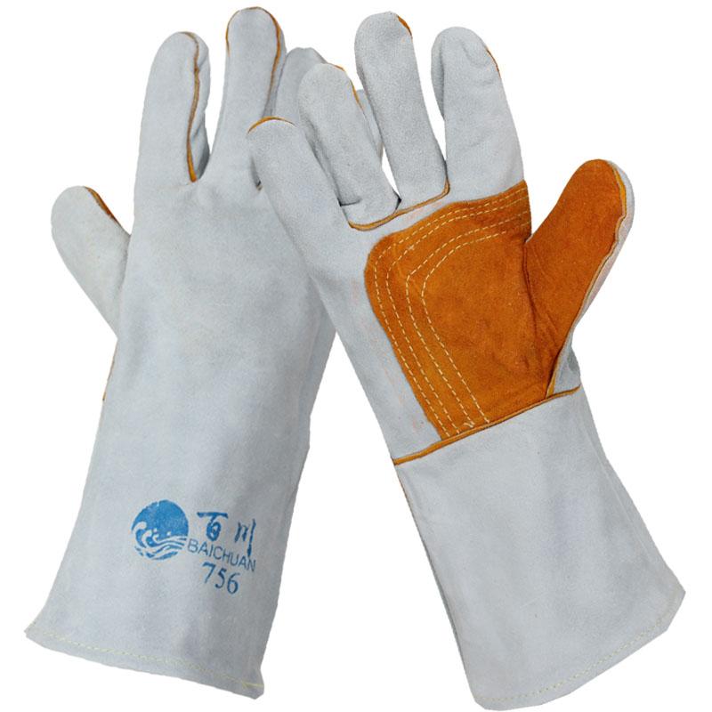 Длинные перчатки из воловьей кожи для электросварки, перчатки для сварки, теплоизоляции, защиты труда на сталелитейном заводе