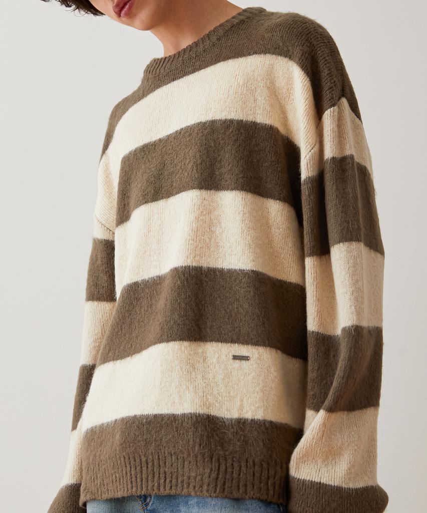 TRIP LE SENS Hairy Stripe Knit_Blue Green