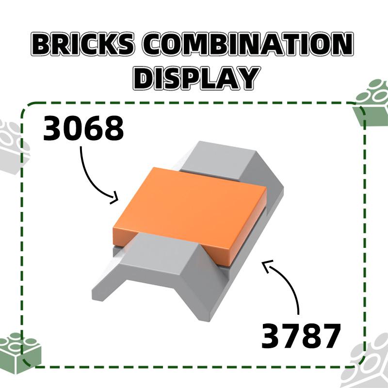 Нетоксичный 3787 100 г / 80 шт. 2x4 Блок для крыла автомобиля Moc Color Арочные аксессуары Совместимый с кубиками DIY Детская игрушка для сборки Подарок