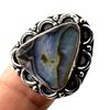 Кольцо с драгоценным камнем из ракушки абалон, ручная работа, уникальный дизайн, изящное ювелирное украшение 6,50" r3H11