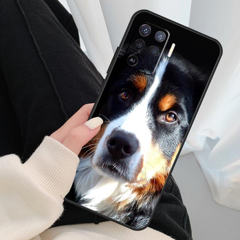 Funny Bernese Mountain Dog Case For Oppo A18 A38 A58 A78 A98 A80 A60 A40 A96 A76 A16 A94 A74 A54 A15 A17 A57 A77 A5 Pro