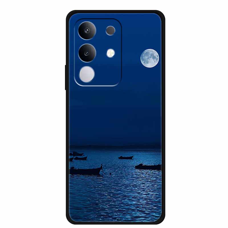 For vivo T4x Cover Silicone TPU Phone Case Funda for vivo T4x 5G V2437 Black Back Bumper Soft Protector Cartoon Anime Cute Capa