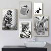 Sexy Woman In Toilet Funny Cat Dog Poster Roll Paper Decorative Paintings Canvas Wall Art Picture Modern Bathroom Bar Home Decor