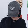 Korean Style Embroidered Sun Hat Cotton Washed Cotton Peaked Hat Love Heart Baseball Cap  Outdoor