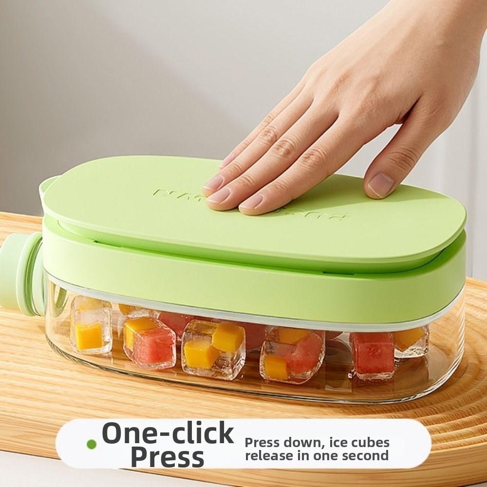 2 in 1 Ice Cube Water Bottle Press Type Ice Cube Molds Multi-Function Ice Maker  Summer Use