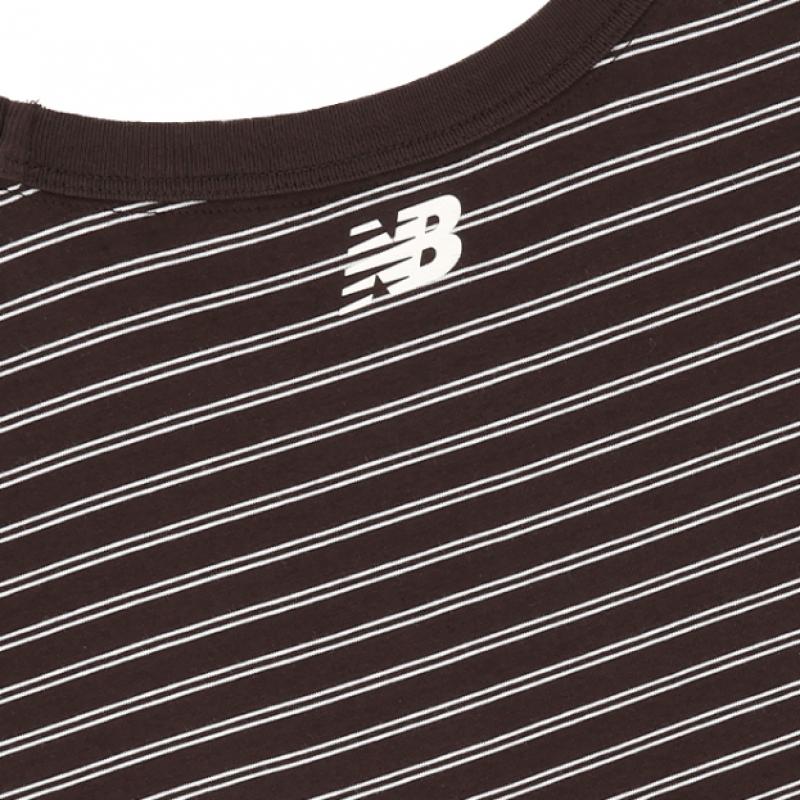 New Balance Женская полосатая футболка с коротким рукавом Nbneg2w422