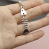 Minimalist Fishbone Keychain Pendant