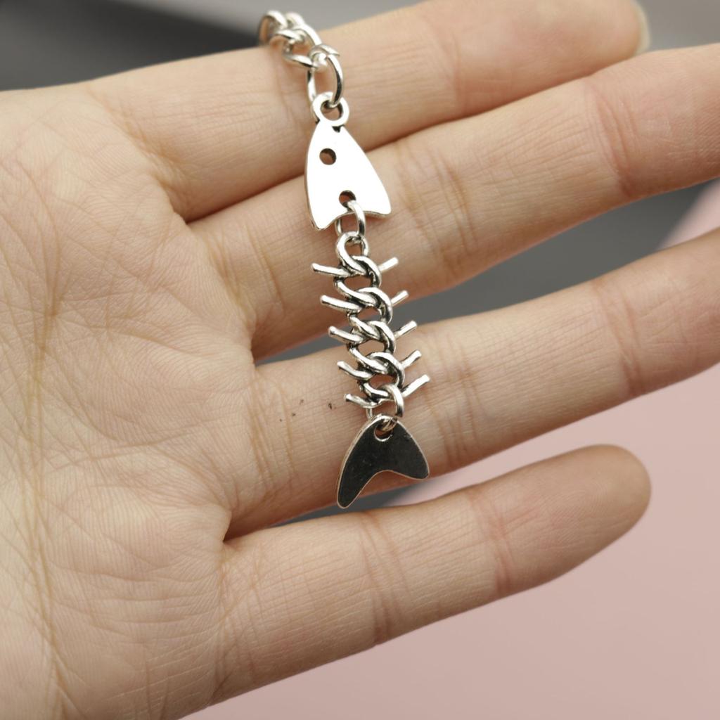 Minimalist Fishbone Keychain Pendant