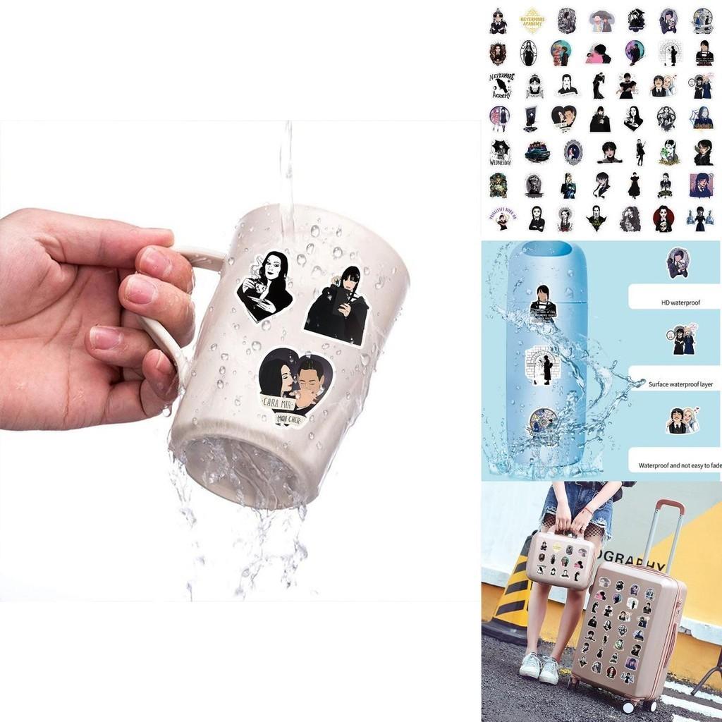 50 шт. Водонепроницаемые наклейки с Аддой Венсдей для украшения чемодана