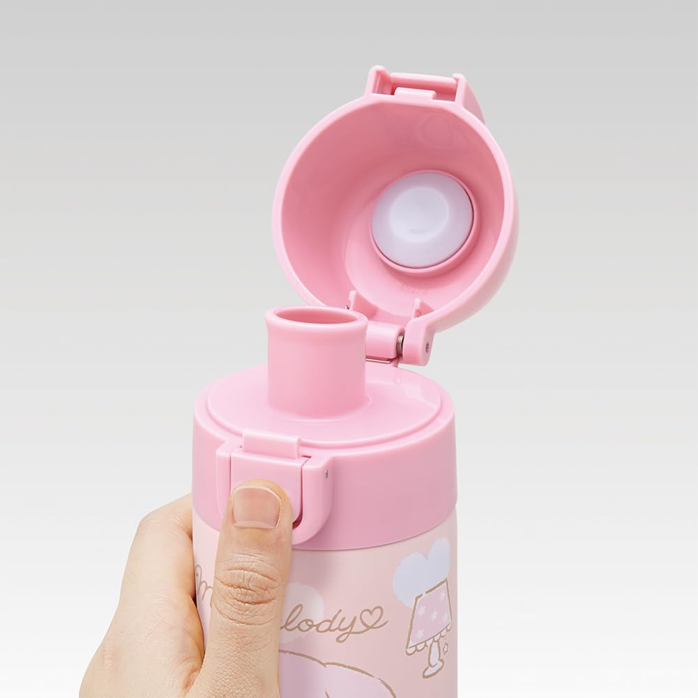 Легкая бутылка для воды Skater из нержавеющей стали, однослойная кружка, бутылка для комнатной температуры, 350 мл, одно нажатие, прямое питье, My Melody Sanrio