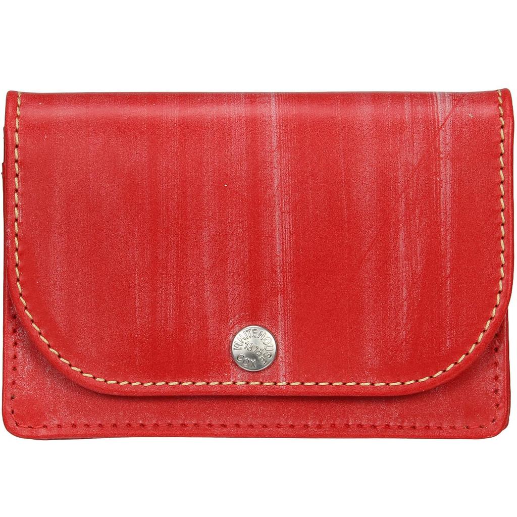 Whitehouse Cox S1751 Buttoned Business Card Red Holder, Leather, Men's