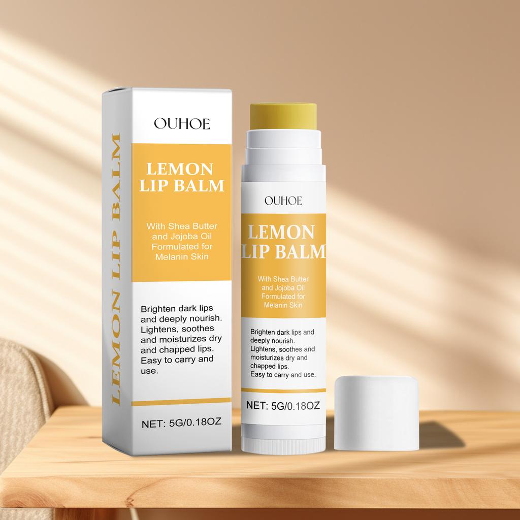 Лимонный бальзам для губ Увлажняющий, увлажняющий, питательный бальзам для губ против сухости и трещин