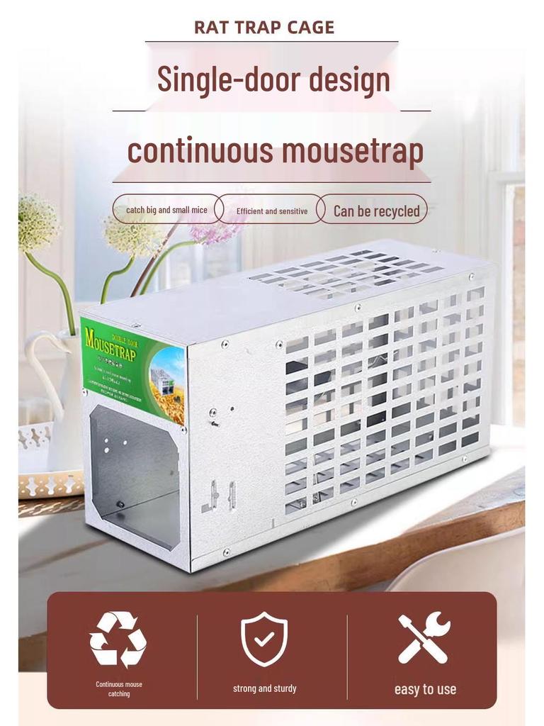 Автоматическая клетка-ловушка для крыс с защелкой: Эффективно ловите и уничтожайте грызунов