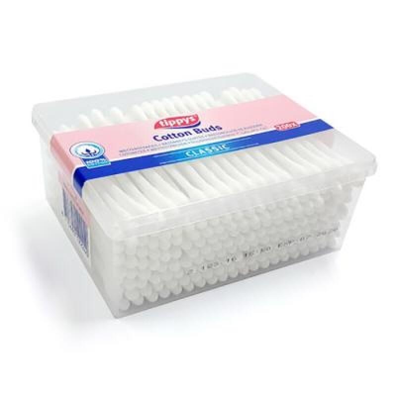 Хлопковые палочки TP Pure Cotton Safety Swabs 200 шт. Органический квадратный футляр 2240
