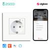 Bseed Zigbee Europe Russia Standard Plastic Wall Smart Power Socket Plug Work With Tuya Gateway Smart Life Alexa App Four Colors