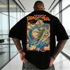 Новая аниме-футболка Dragon Ball с изображением Гоку, с круглым вырезом, с короткими рукавами, 2026, Bandai, летняя, мужская, спортивная, свободная и дышащая, хлопковая
