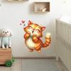 Милый оранжевый кот наклейка на стену самоклеящаяся наклейка для детской комнаты спальни кабинета прихожей входного угла декор