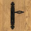 LAGOS door handle with WC 72 plate BLACK