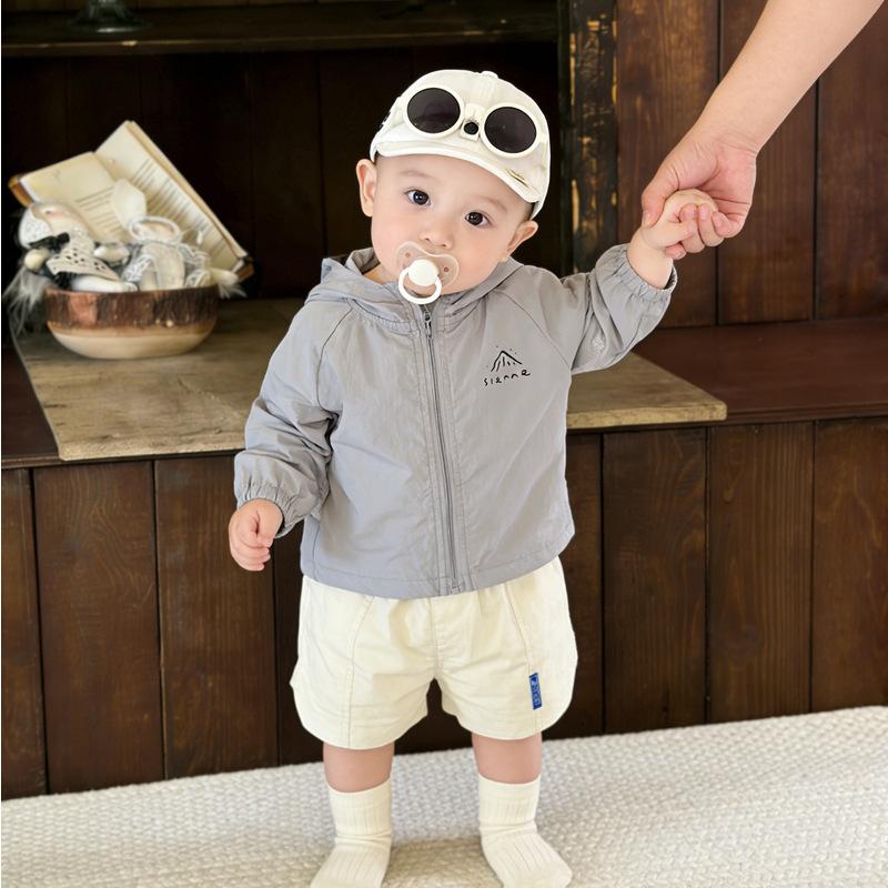Baby Clothes Sunscreen Skin Clothes Summer Boys And Babies Thin Hooded Jacket Summer Kids Top