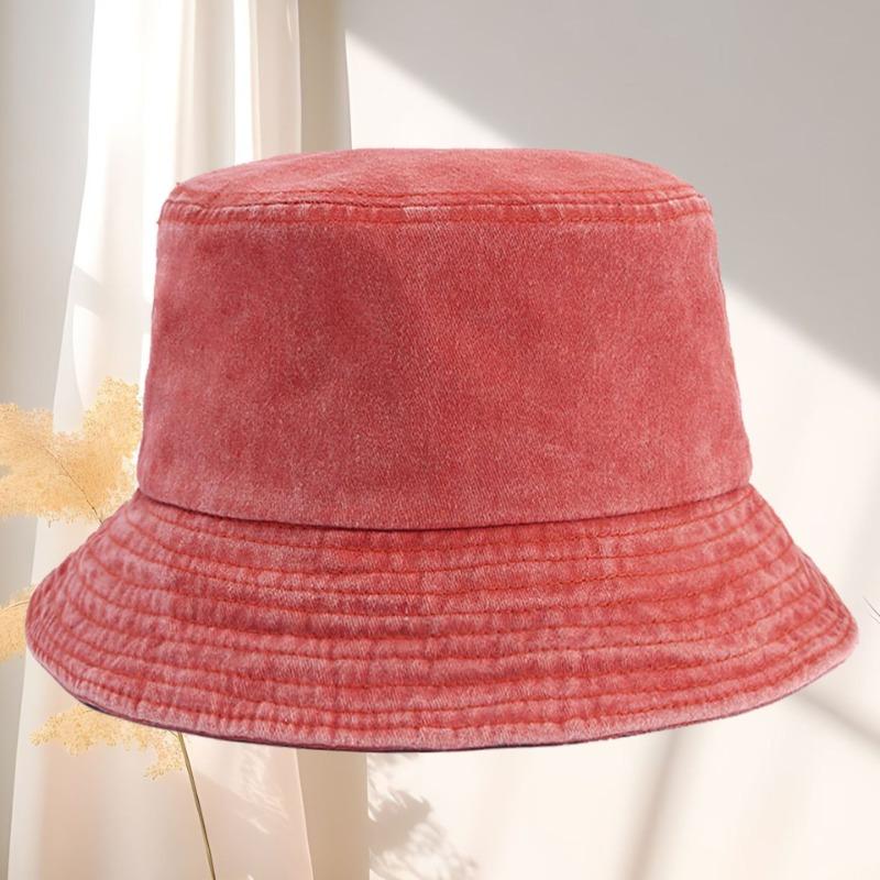 Retro Pure Cotton Washed Bucket Hat for Men and Women Spring and Autumn Summer Tide Sunscreen Sunshade Basin Hat