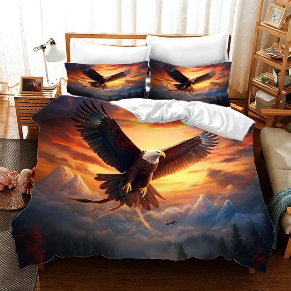 Божественное постельное белье с золотым ангельским мотивом, комплекты постельного белья из микрофибры, детское постельное белье для подростков с 3D-принтом животных, пододеяльник