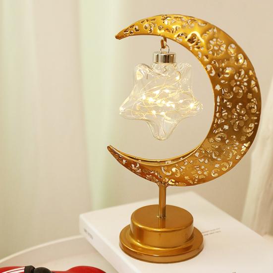 Decorative Table Lamp Soft Warm Glow Battery Operated Energy Saving Festival Moon Lamp LED Night Light