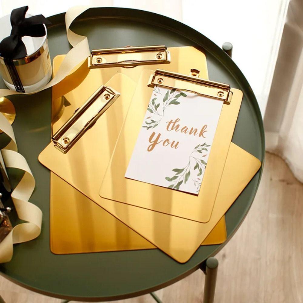 Прочный органайзер для бумаги, папка для файлов из нержавеющей стали, держатель для меню, планшет для записей, офис