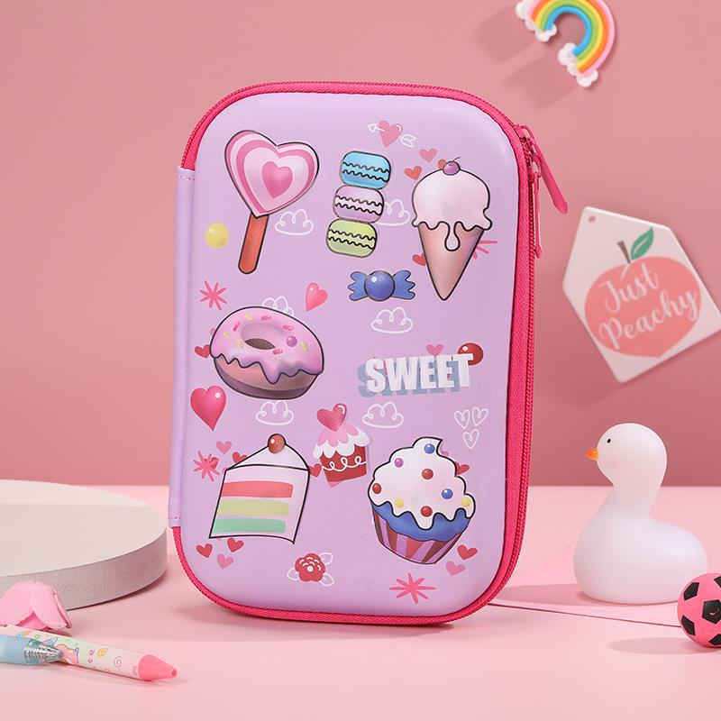 Квадратный пенал из ЭВА с рисунком - большая вместимость для студентов и взрослых