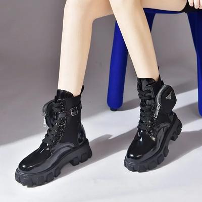 2024 Высококачественная женская обувь на шнуровке, женские ботинки, модные ботинки с пряжкой на ремне, современные ботинки для женщин, горячая распродажа, ботинки до середины икры больших размеров