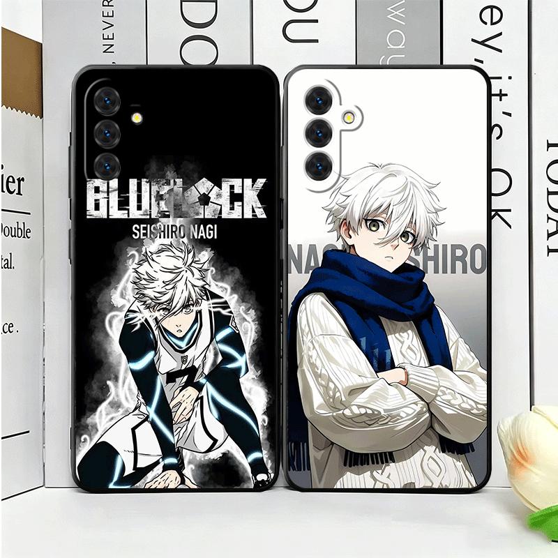Blue L-Locks Nagi Seishiro Soft Phone Case for Samsung A17 A37 A57 A16 A26 A36 A56 A15 A25 A35 A55 A14 A24 A34 A54 A13 A23 A33 A