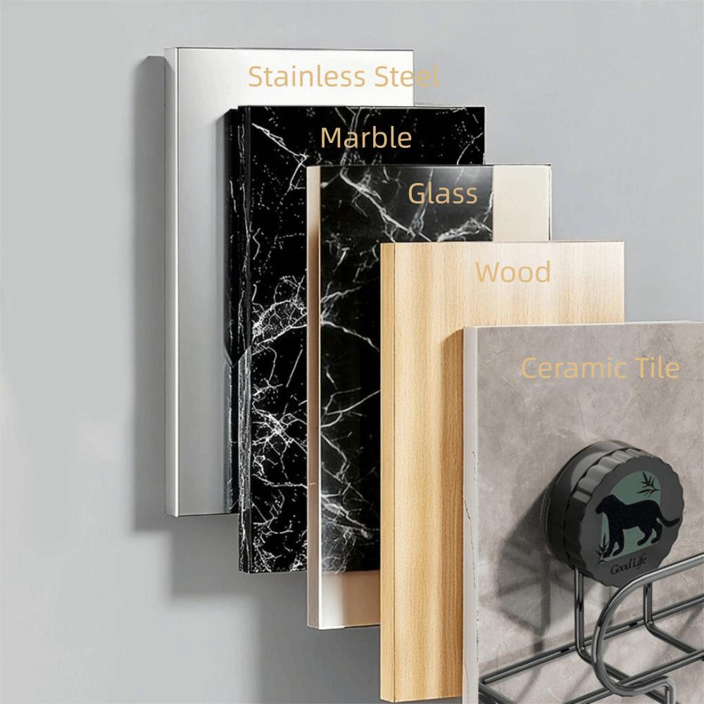 No Drill Suction Cup Tissue Holder Wall Mounted Face Towel Storage Box Tissue Dispenser Bathroom