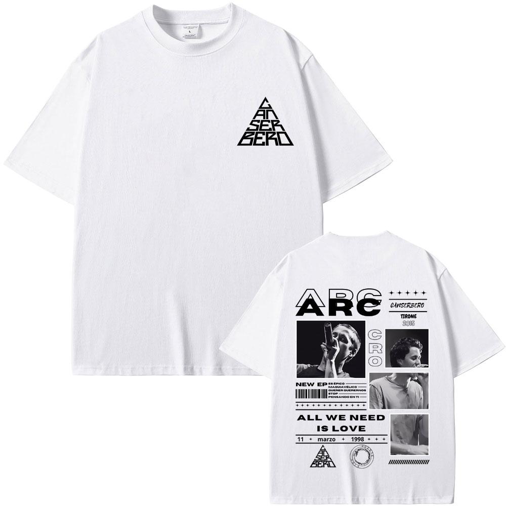 Горячая Распродажа Рэпер Canserbero Все, что нам нужно, это любовь Графическая футболка Muerte Vida Футболки Мужчины Женщины Хип-хоп Мода Футболка Оверсайз