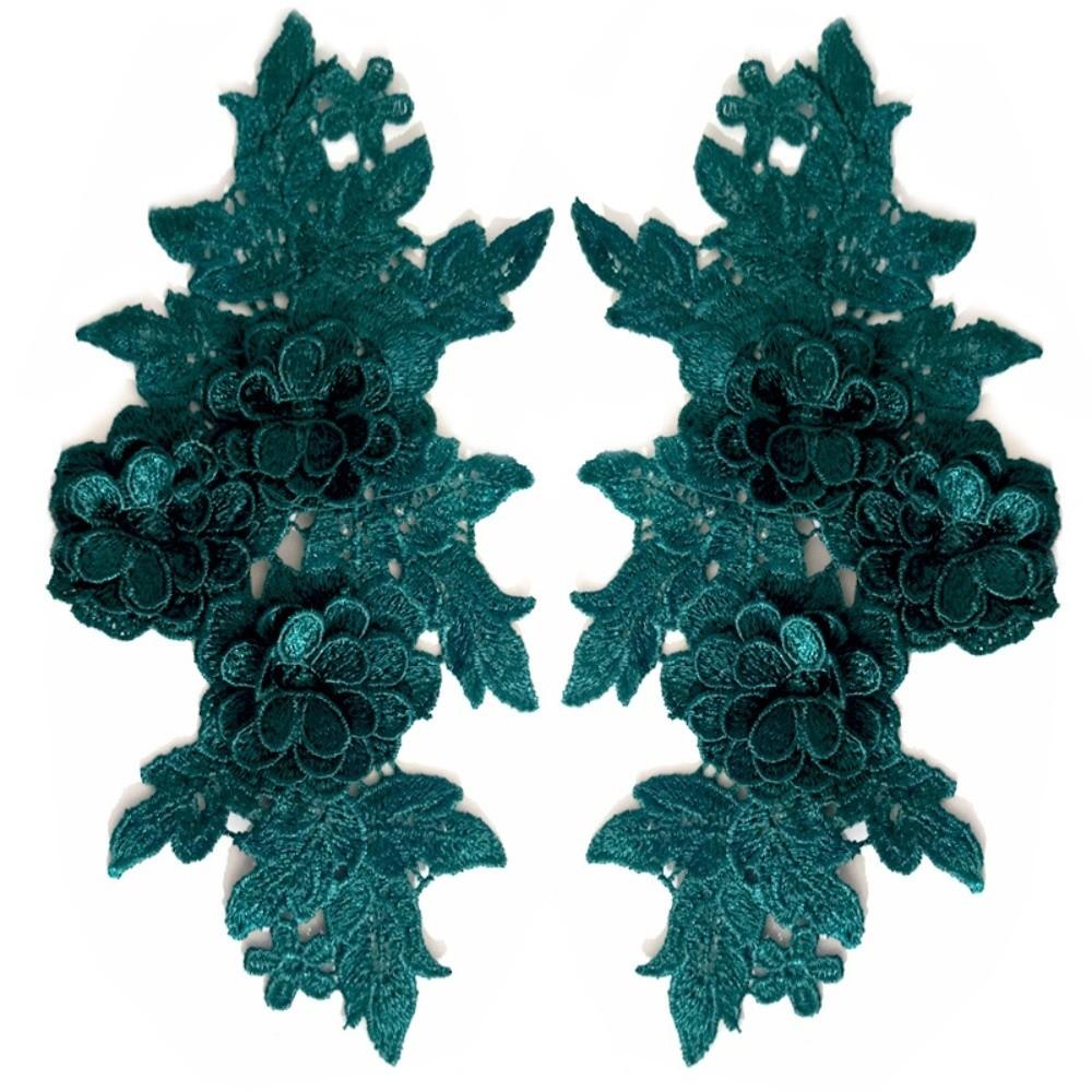 Heavy Lace Lace Applique Colorful Floral Embroidery Trim 3D Embroidered Patch Clothing Sewing