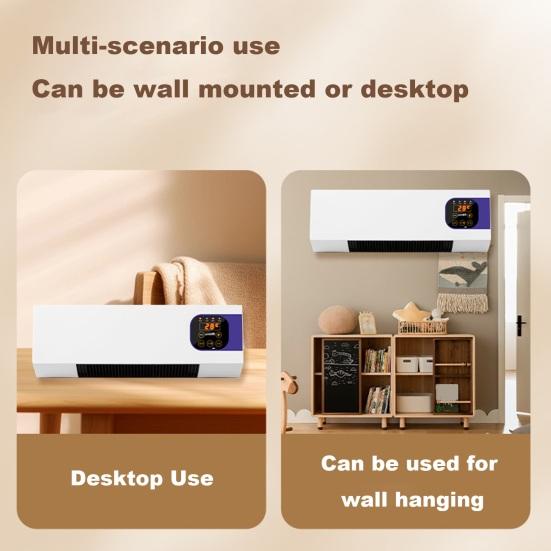 Настенный кондиционер, комнатный обогреватель, регулируемая температура, функция таймера, цифровой дисплей, водонепроницаемый кондиционер с дистанционным управлением