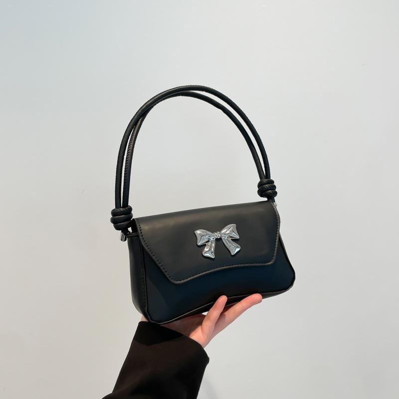 Solid Color Summer New Simple Fashion Bow Casual Commuting Armpit Shoulder Messenger Bag Bag Women