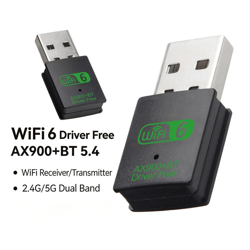 1 шт. USB Wi-Fi BT приемник 2,4 ГГц / 5 ГГц USB Wi-Fi донгл для настольного компьютера 900 Мбит/с Bluetooth беспроводной Wi-Fi адаптер