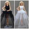2pcs/lot Doll Dresses for Barbie Dolls 1:6 Sexual Evening Gown Purely Manual Clothes Lace Wedding Dress For 1/6 BJD Doll Gift