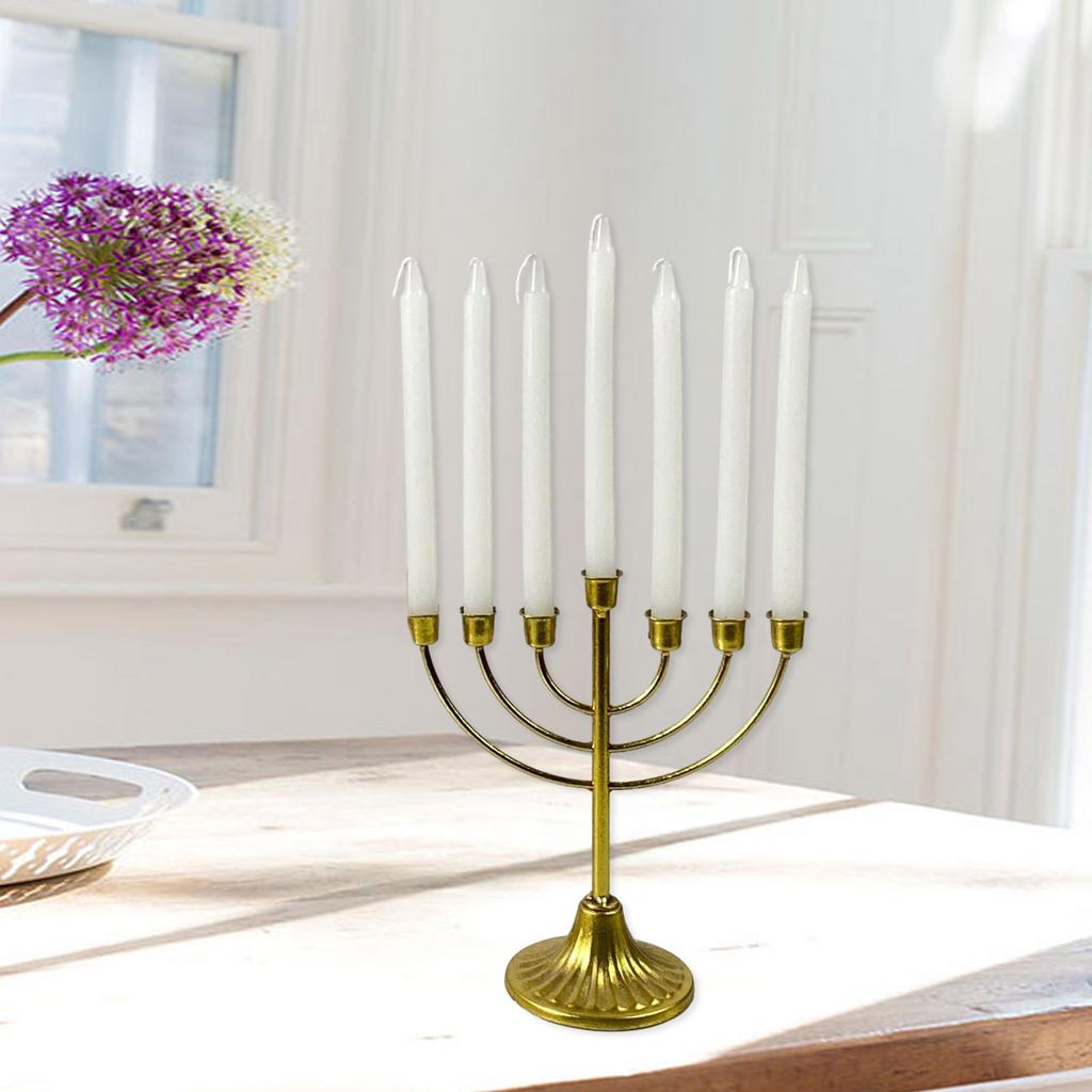 Hanukkah Candle Stand Festive Celebration Candle Holder 7/9 Branch for 0.51in Dia Candle Detachable For Home Decor