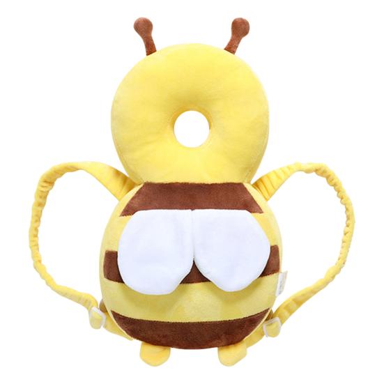 Baby Head Protector Bumble Bee Backpack Stuffed Bee Head Protection Back Pack with Horizontal Fixing Belt for 5-24 Months Toddler