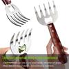 LMETJMA 2 шт. измельчитель мяса, когти из нержавеющей стали, измельчитель мяса, когти из тушеной свинины с деревянной ручкой JT385