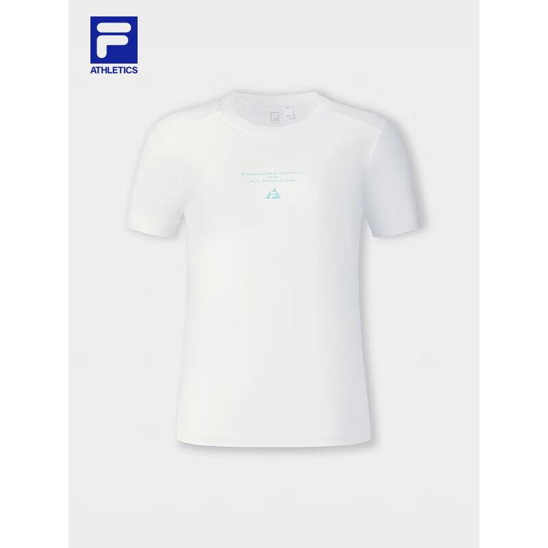 Fila Женская базовая вязаная футболка с коротким рукавом и круглым вырезом